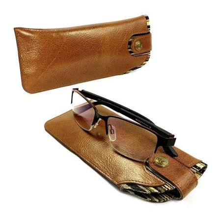 ASHTEAD RETAIL & WHOLESALE Tuff Luv I8-40 Vintage Leather Case for Glasses & Sunglasses; Brown I8_40